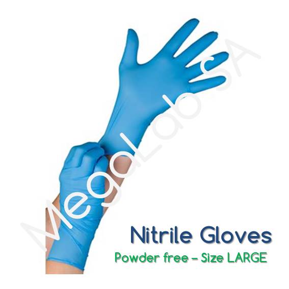 Γάντια νιτριλίου (nitrile), χωρίς πούδρα, large